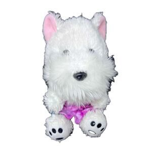 Build a Bear Smallfry Westie White Puppy Dog 7" Small Stuffed Plush with Outfit